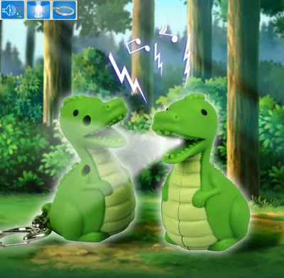 Produktbild von Kreativer LED-Licht-Sound, süßer Dinosaurier-Schlüsselanhänger, Anhänger, Dekor, Schlüsselanhänger, Ornament