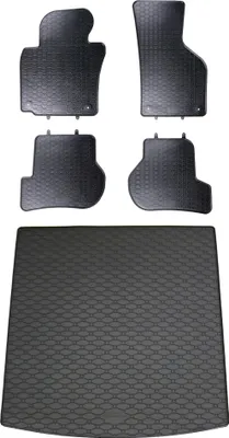 Produktbild von Gummi Fußmatten + Kofferraumwanne Set für VW Golf 5 + 6 Variant, Bj. 2003-2012