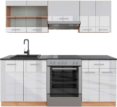 Kitchenette « R-Line » Vicco 140 cm sonoma/blanc
