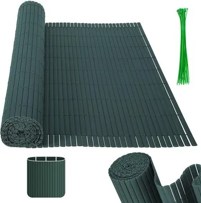 Produktbild von PVC-Gartenzaun für Privatsphäre – Gartenabtrennung & Balkonzaun – Grün