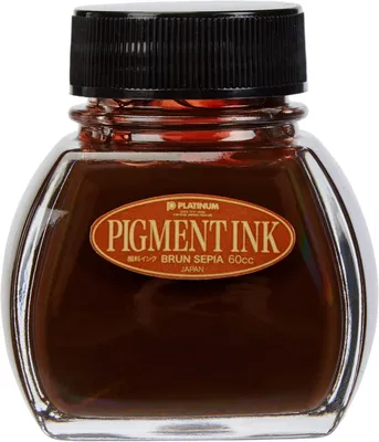 Productafbeelding van Platinum vulpen, Ultra pigment inkt, deeltjes in wit en sepia - INKG-1500# 65 (import uit Japan)