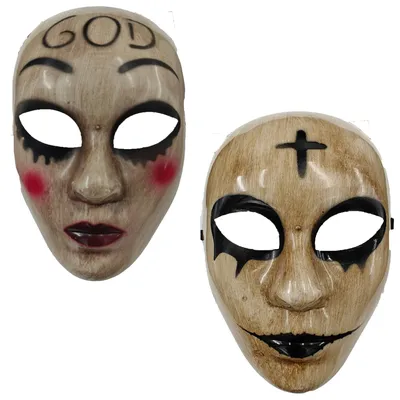 Horrormaske für Erwachsene, hart widerstandsfähig, Gott & Kreuzpaar