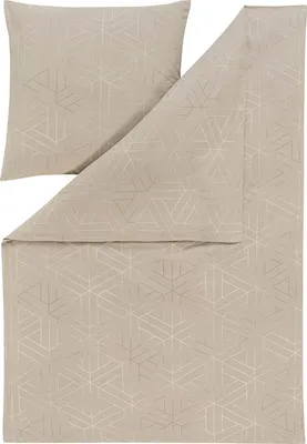 Produktbild von Estella Samt + Seide Flanell Bettwäsche 135x200 Tirolo natur beige Waben 5465-230