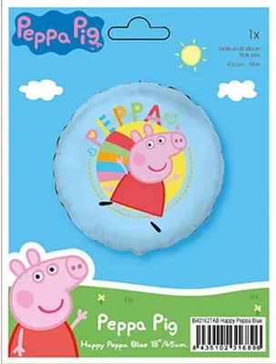 Obrázok produktu pre Fóliový balón, okrúhly, prasiatko Peppa, Happy Peppa, 48 cm