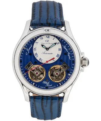 Produktbild von Carl von Zeyten Black Forest Edition - Waldhaus - Automatik Herrenuhr - blaues Lederband - CVZ0084SBLS