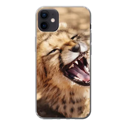 Produktbild von MuchoWow® Handyhülle Schutzhülle Hülle für iPhone 12 mini Gepard - Tier - Nahaufnahme Silikon Softcase Handy Hülle - Bild