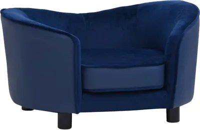 Obrázok produktu pre vidaXL Pohovka pre psov modrá 69x49x40 cm Plyš a umelá koža