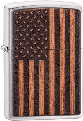 Obrázek produktu pro Zapalovače Zippo 29966 Woodchuck American Flag Man Brown Metal