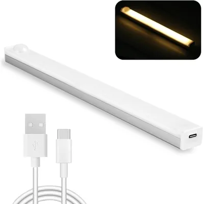 Zdjęcie produktu dla Listwa LED - Lampka podszafkowa do kuchni - Oświetlenie szafek - Trzy tryby pracy - 20 cm - Biała