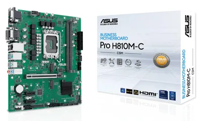 Obrázek produktu pro ASUS PRO H810M-C-CSM, Intel, LGA 1851 (Socket V1), Intel Core Ultra (Series 2), LGA 1851, DDR5-SDRAM, 128 GB