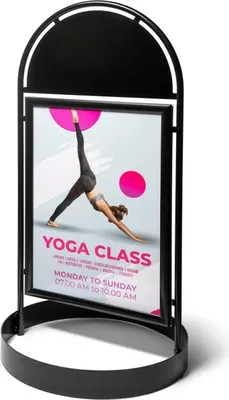 Produktbild von Showdown Displays Stadtschild Eleganter Stahl 50 x 70