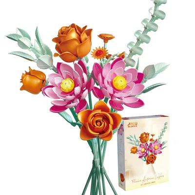 Produktbild von Blumensträuße Bausteine Blume Set, Blumen und Pflanzen Serie 360 St. Spielbausteine Home Deko Flower Muttertag Geburtstag Valentinstag