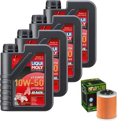 Image de Kit d'entretien pour Bombardier DS 650 BajaX 2006, LIQUI MOLY 10W-50 Off. Race 4L