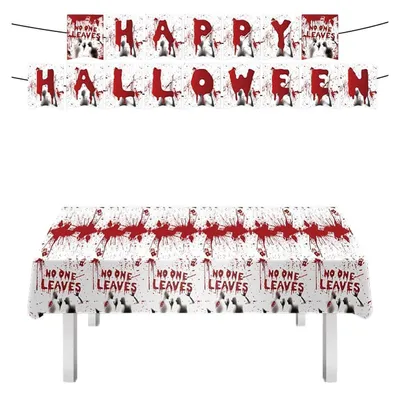 Productafbeelding van Halloween tafelkleed, bloedvlekken, 130x260 cm, PVC, waterdicht, feestdecoratie