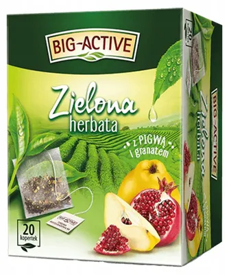 Obrázek produktu pro Herbata zielona Big-Active Pigwa i Granat 20 torebek