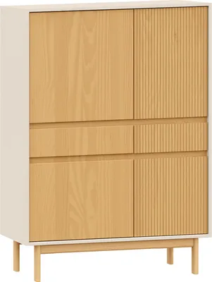 Produktbild von home24 Massives Highboard - Pinie / Kaschmir