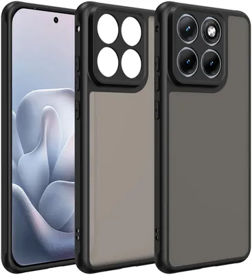 Image de Étui pour Motorola Edge 70 Fusion - Coque arrière Phonesta AirFrost Semi-Transparent - Noir mat