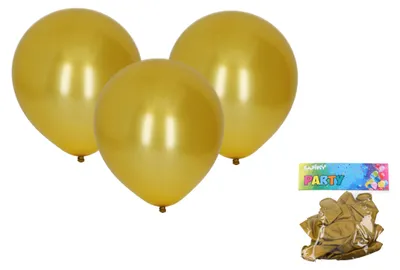 Image de Ballon gonflable 30cm - lot de 10, or métallique