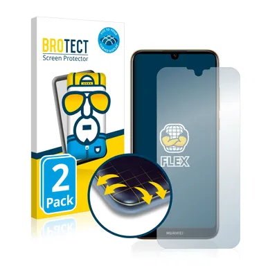 Produktbild von 2x BROTECT Fullscreen Schutzfolie für Huawei Y6 2019 / Y6 Pro 2019 Displayschutz Folie Fullcover Klar Transparent