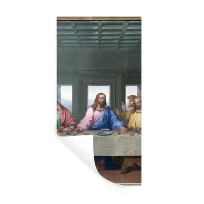 Produktbild von MuchoWow® Wandtattoo Wandsticker Wandaufkleber Das letzte Abendmahl - Leonardo da Vinci 60x120 cm Selbstklebend und Repositionierbar - Selbstklebend - Fototapeten