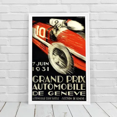 Produktbild von Poster - Canvas - Leinwand - 42 cm x 59,4 cm - Fahrzeug Grand Prix de Geneve
