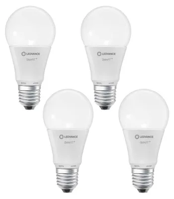 Produktbild von 4 x Ledvance LED Smart+ Birne A60 9W = 60W E27 matt 806lm warmweiß 2700K Dimmbar App Google Alexa WiFi