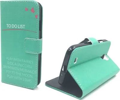 Produktbild von Handyhülle Tasche für Handy Samsung Galaxy S4 TO DO LIST Türkis