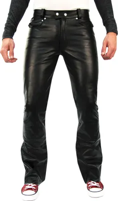 Produktbild von Bockle® 1970 Bootcut Herren Lederhose Leder Hose mit Schlag 1970 echt Leder, W38/L36