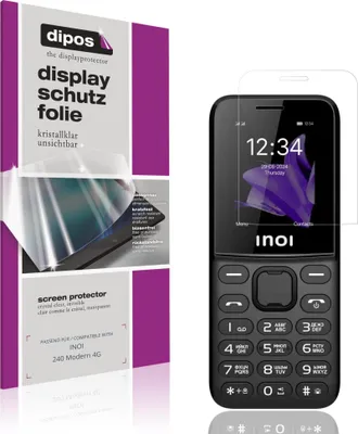 Produktbild von 4x Schutzfolie für INOI 240 Modern 4G klar Displayschutzfolie Folie Display Schutz dipos