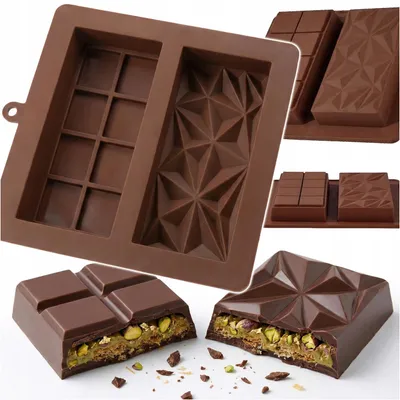 Produktbild von Silikonform für Dubai-Pralinen, doppelt, 19 x 22,5 cm