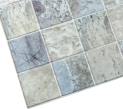 Produktbild von 3D PVC Wandpaneele | Deckenpaneele | Paneele Fliesenoptik | 1 Platte - 0.5 qm | Wanddeko | Wandverkleidung | Wasserfest - Blauer Marmor