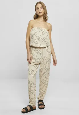 Obrázek produktu pro Dámský overal Urban Classics Ladies Viscose Bandeau Jumpsuit softseagrassflower - 3XL