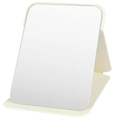 Produktbild von Faltbarer Reisespiegel, tragbarer Kosmetikspiegel, kompakter Tischspiegel, kleiner Tischspiegel, Handspiegel, für Zuhause und unterwegs, in mehreren Winkeln verstellbar (klein - 16 x 11 cm)