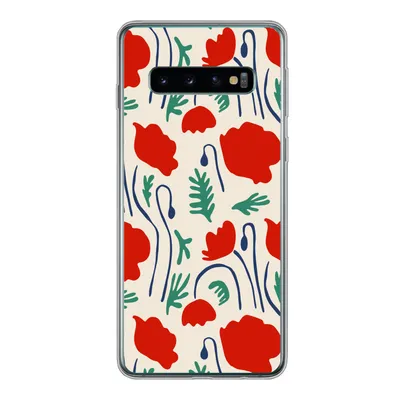 Produktbild von MuchoWow® Handyhülle Schutzhülle Hülle für Samsung Galaxy S10 Blumen - Rose - Muster Silikon Softcase Handy Hülle - Handytasche