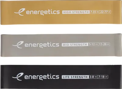 Image de ENERGETICS Bande de gymnastique Mini Bands Set Pro 1 NOIR/ARGENT/OR -