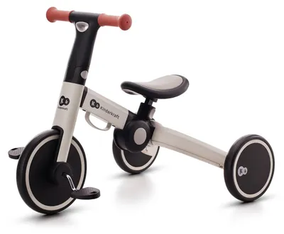 Image de Kinderkraft 4TRIKE - Tricycle 3en1 - Poussette d'apprentissage, Roue d'exercice & Tricycle - réglable, pliable, léger & sûr - à partir de 1 an - Gris