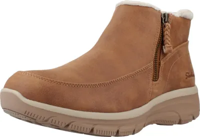 A single brown boot is shown against a white background.