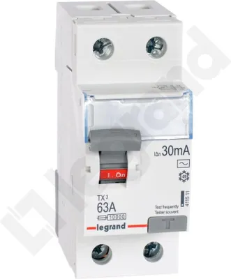 Produktbild von P302 2P 63A 30MA Differenzialschutzschalter TYP AC TX3