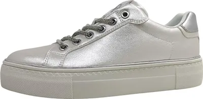 Immagine prodotto di Tamaris: scarpe da ginnastica da donna, modello stringato, colore argento, ideali per il tempo libero