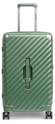 Image de CarryOn Trunk 83 litres Valise Rigide Moyenne avec extension - Valise à roulettes de taille M avec serrure TSA - Vert