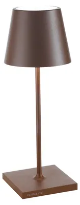 Immagine prodotto di Zafferano Lampada a led da tavolo Poldina Pro Mini Corten ricaricabile e dimmerabile con batteria fino a 12 ore