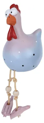 Hars-Kip-Skulptur, lustige Hühner-Deko für Garten, 28 cm