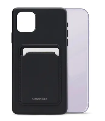 Imagen del producto de Funda de silicona para tarjetas, compatible con Apple iPhone 11, color mate