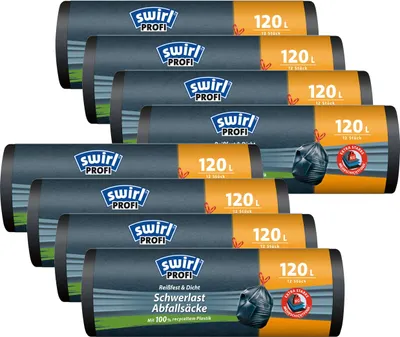 Produktbild von Swirl Schwerlast Säcke 120L 12 stk./ Rolle (8er Pack)