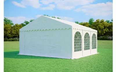 Produktbild von Partyzelt 6x6m Max+ 2,6m - feuerhemmend - Weiß