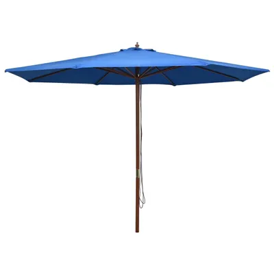 Zdjęcie produktu dla Parasol z drewnianym drążkiem 350 cm niebieski
