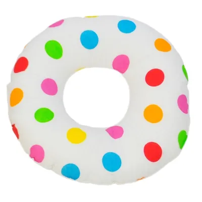 Image de Coussin rond boules après la naissance + blanc