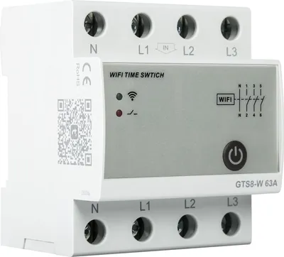 Produktbild von GTS8-W intelligenter WiFi Zeitschalter 4-polig 63A, Smart Home Fernsteuerung über Tuya APP, AC220V