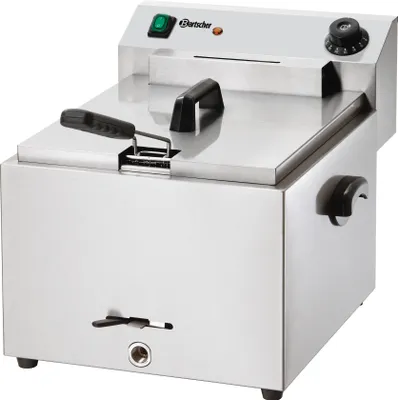 Produktbild von Bartscher 162.500 Fritteuse, Edelstahlgehäuse, herausnehmbarer 9,7 l Ölbehälter, Kaltzone