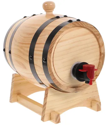 Holz-Weinfass-Dispenser, 1 Stück, 16x20x16 cm